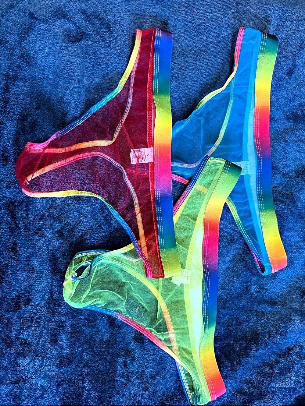 BKIEO Max+ Rainbow Color Men’s Thongs 3 Pack